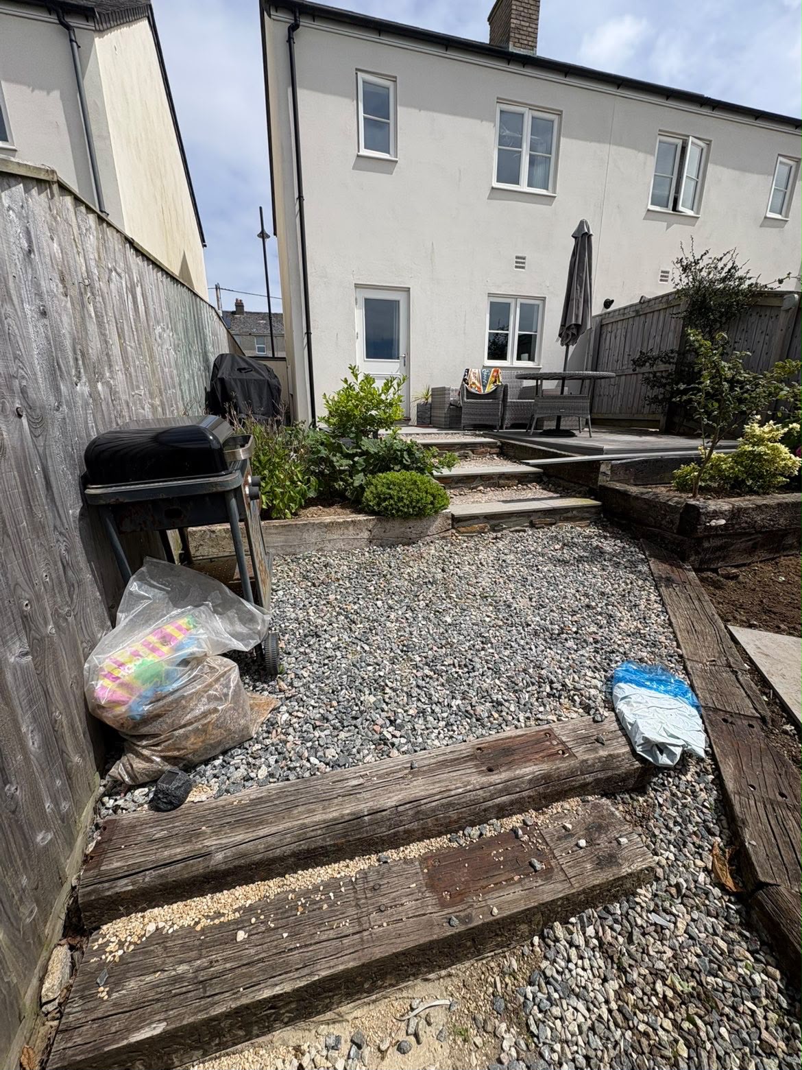 Garden transformation after clearance and tidy in Cornwall