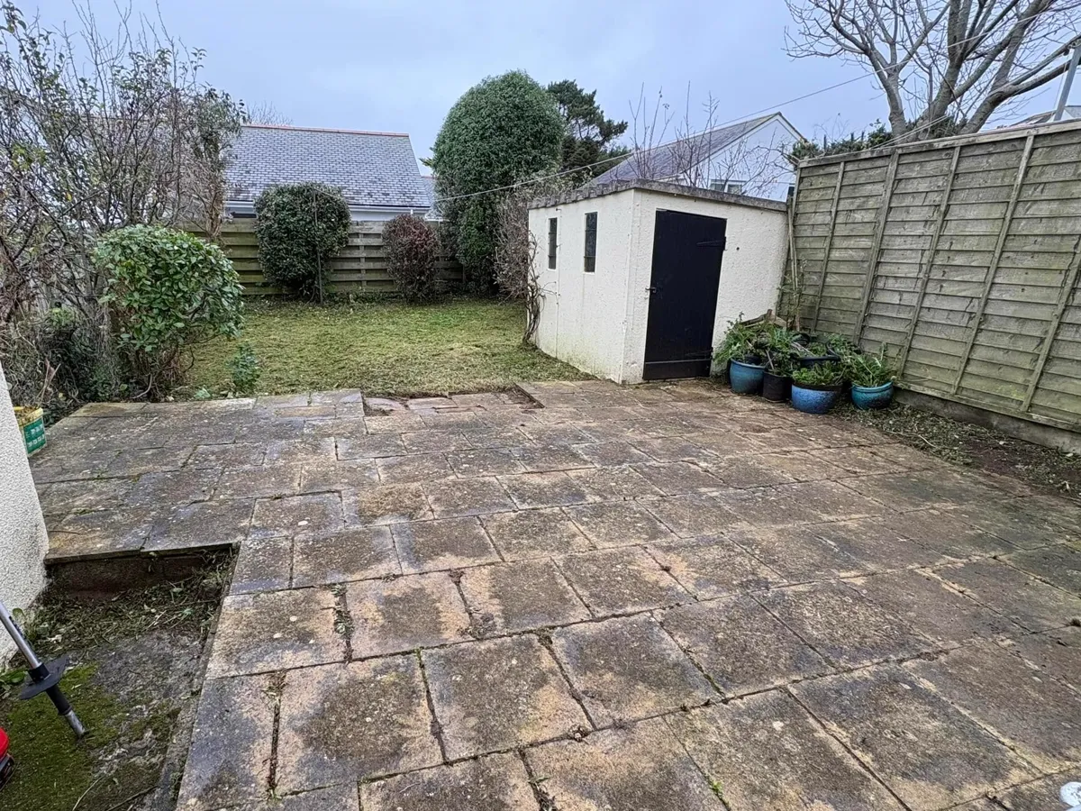 Cleared patio after professional weeding